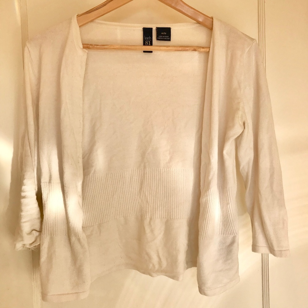 XS White ivory cardigan